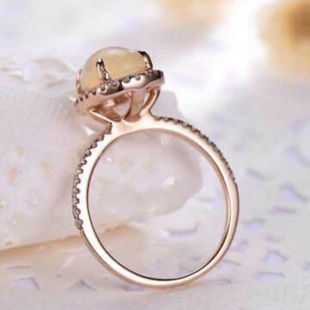 NEW Gorgeous 18k Rose Gold  Plated Fire Opal - Picture 6 of 13